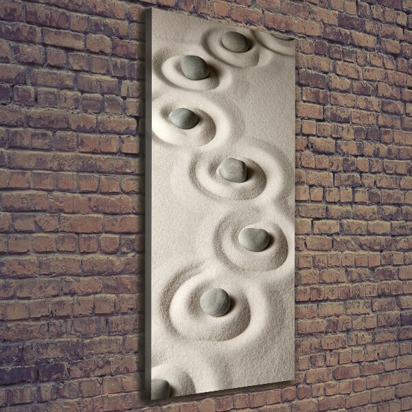 Wandbild vertikales Steine ​​im Sand