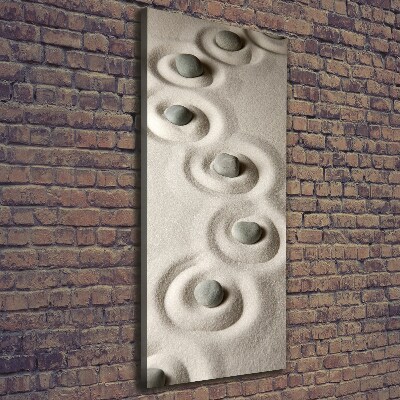 Wandbild vertikales Steine ​​im Sand