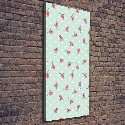 Foto auf leinwand vertikales Rosen