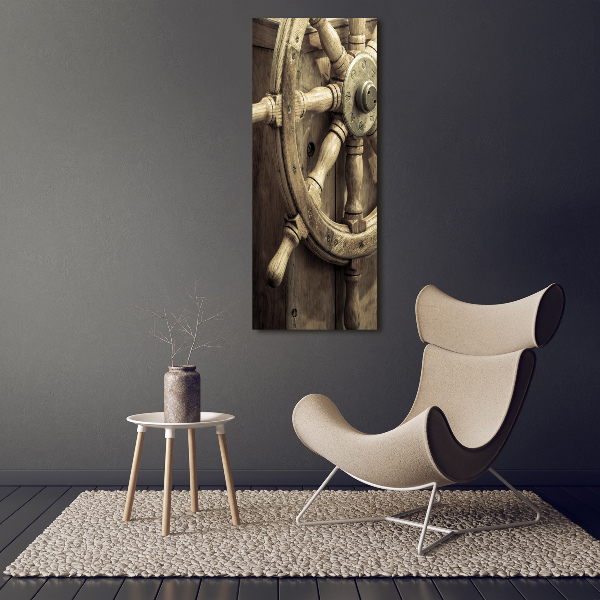 Foto auf leinwand vertikales Das Ruder einer Yacht