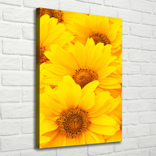 Wandbild vertikales Sonnenblumen