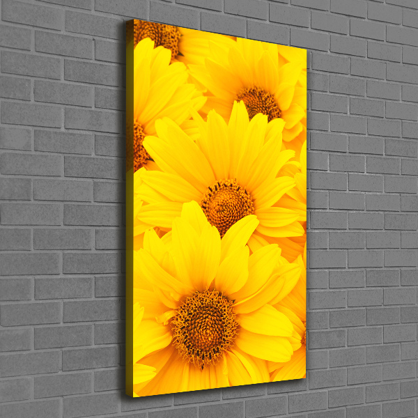 Wandbild vertikales Sonnenblumen