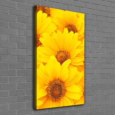 Wandbild vertikales Sonnenblumen