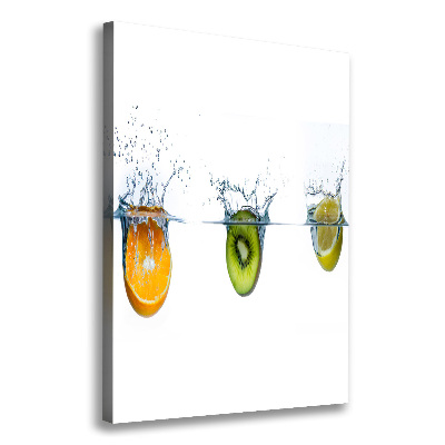 Foto auf leinwand vertikales Früchte unter Wasser