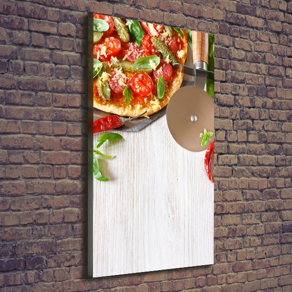 Wandbild vertikales Pizza