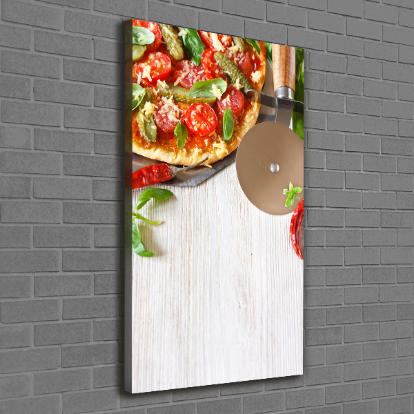 Wandbild vertikales Pizza