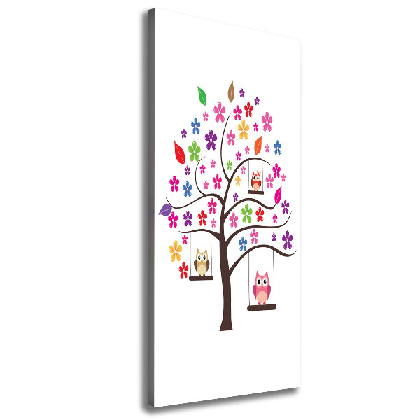 Foto leinwand vertikales Eulen auf Schaukeln