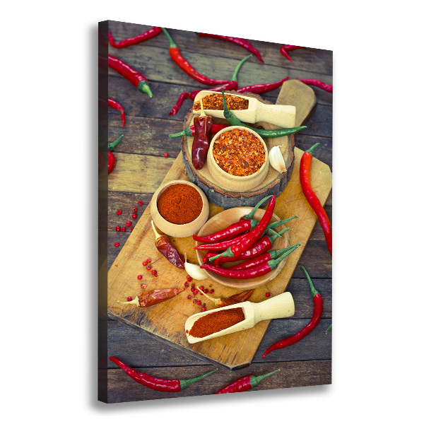 Wandbild vertikales Chilischoten