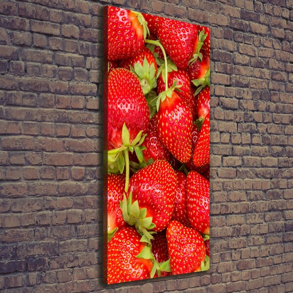 Foto auf leinwand vertikales Erdbeeren