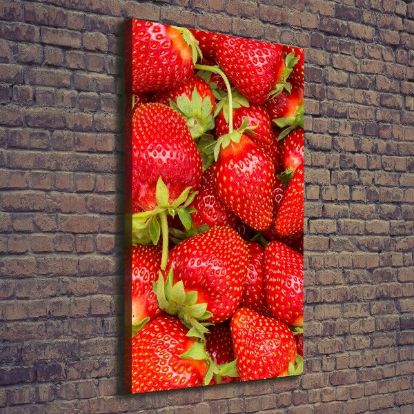 Foto auf leinwand vertikales Erdbeeren