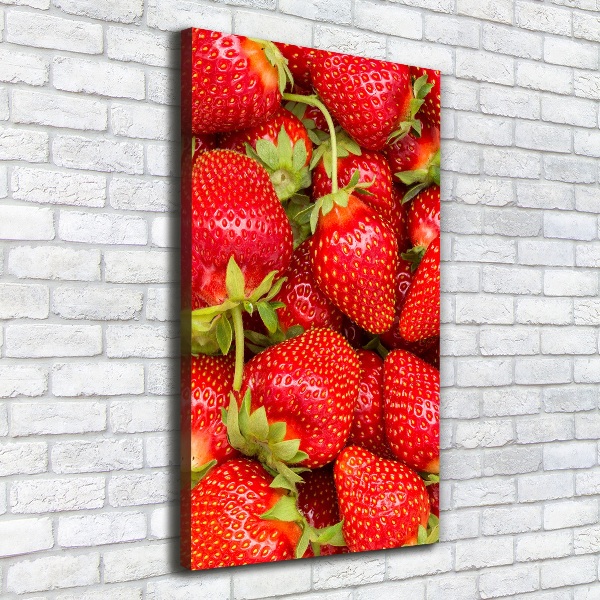 Foto auf leinwand vertikales Erdbeeren