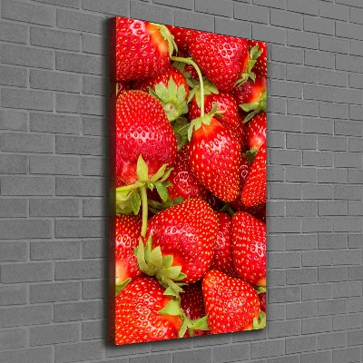 Foto auf leinwand vertikales Erdbeeren