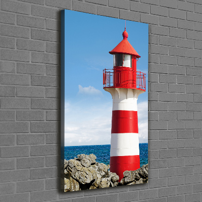 Wandbild vertikales Leuchtturm