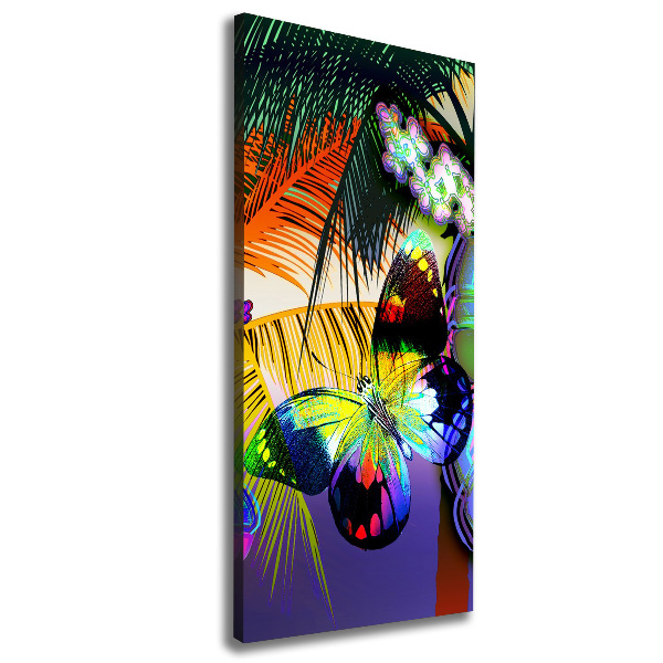 Wandbild vertikales Bunte Blumen