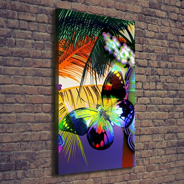 Wandbild vertikales Bunte Blumen