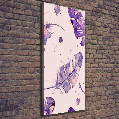 Foto auf leinwand vertikales Federn