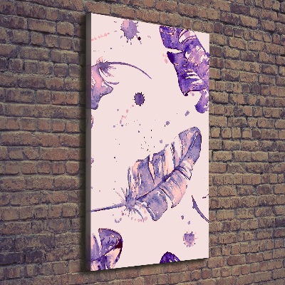 Foto auf leinwand vertikales Federn