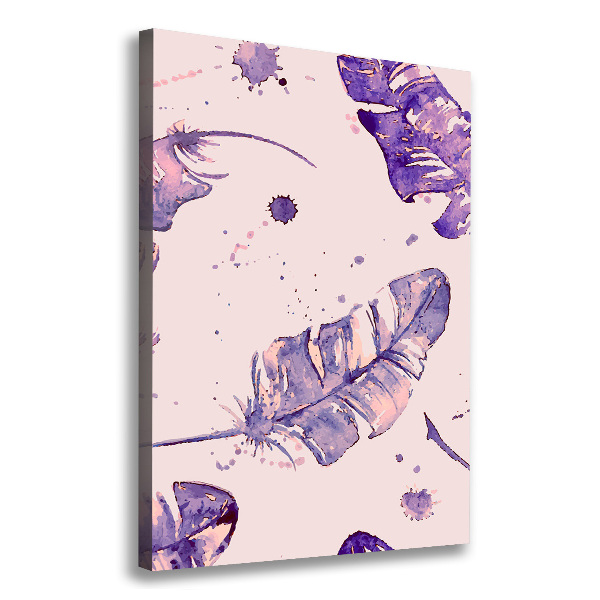 Foto auf leinwand vertikales Federn