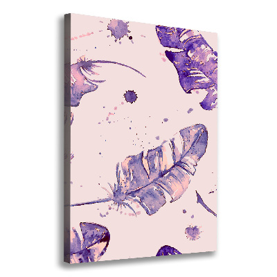 Foto auf leinwand vertikales Federn