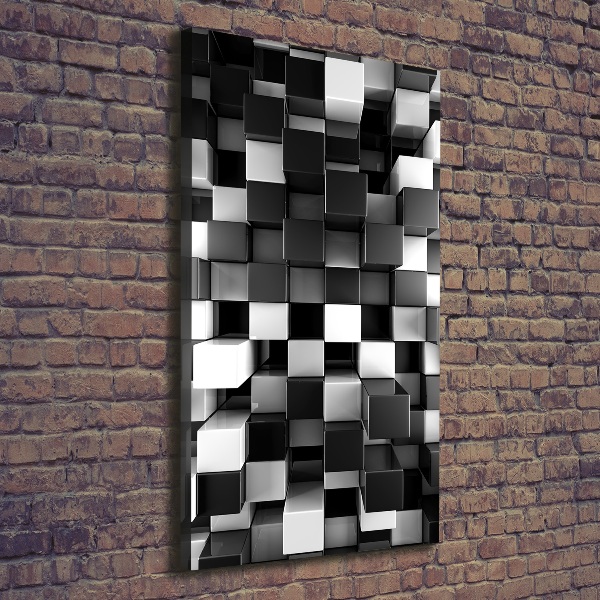 Wandbild vertikales Würfelabstraktion