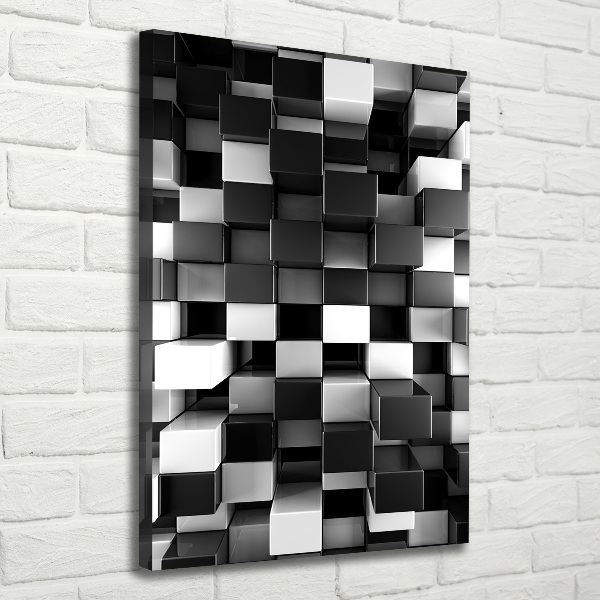 Wandbild vertikales Würfelabstraktion