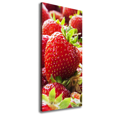 Foto leinwand vertikales Erdbeeren