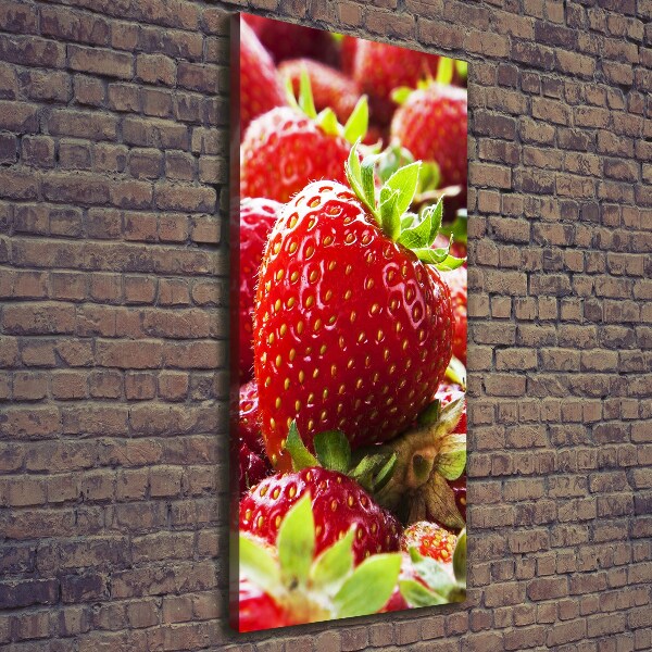 Foto leinwand vertikales Erdbeeren