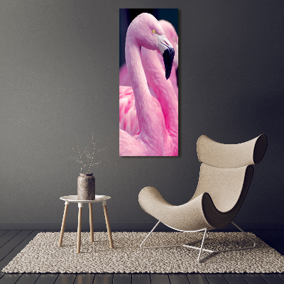 Foto leinwand vertikales Flamingos