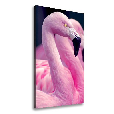 Foto leinwand vertikales Flamingos