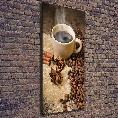Foto auf leinwand vertikales Eine Tasse Kaffee