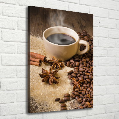 Foto auf leinwand vertikales Eine Tasse Kaffee