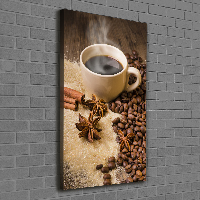 Foto auf leinwand vertikales Eine Tasse Kaffee