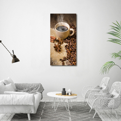 Foto auf leinwand vertikales Eine Tasse Kaffee