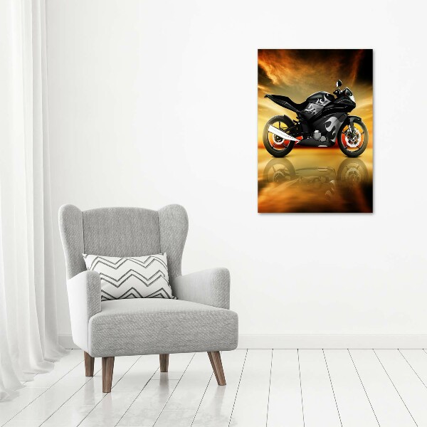 Foto auf leinwand vertikales Motorrad