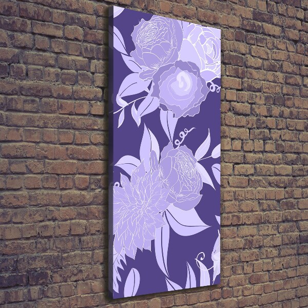 Wandbild vertikales Blumenmuster
