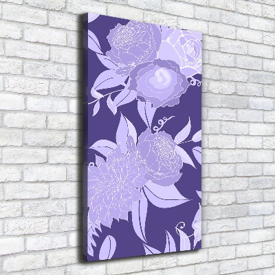 Wandbild vertikales Blumenmuster