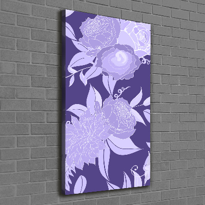 Wandbild vertikales Blumenmuster