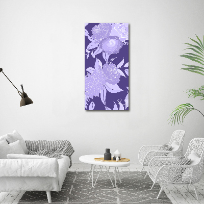 Wandbild vertikales Blumenmuster