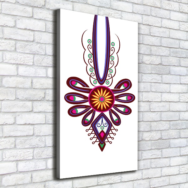 Foto leinwand vertikales Polnisches Volksmuster