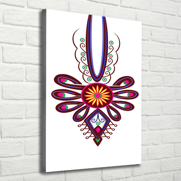 Foto leinwand vertikales Polnisches Volksmuster