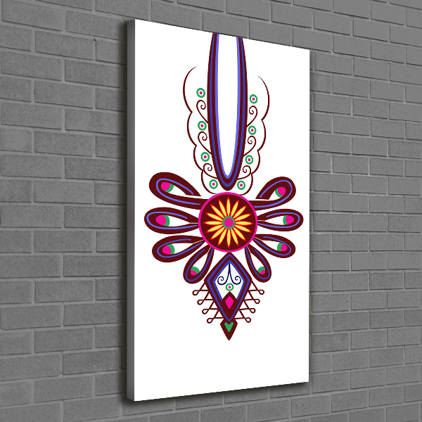 Foto leinwand vertikales Polnisches Volksmuster