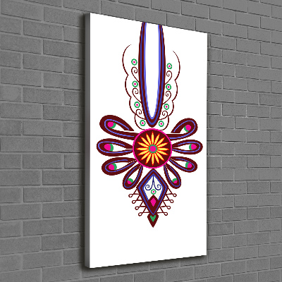 Foto leinwand vertikales Polnisches Volksmuster