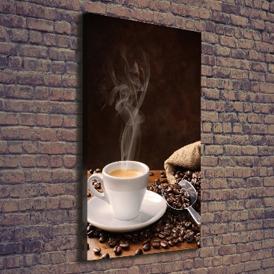 Foto leinwand vertikales Eine Tasse Kaffee
