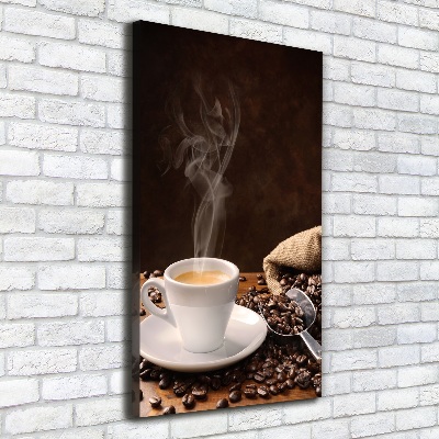 Foto leinwand vertikales Eine Tasse Kaffee