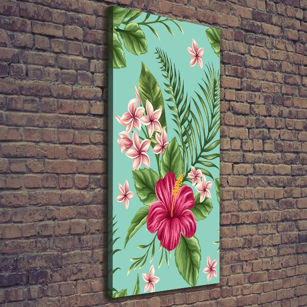 Wandbild vertikales Hawaiianische Blumen