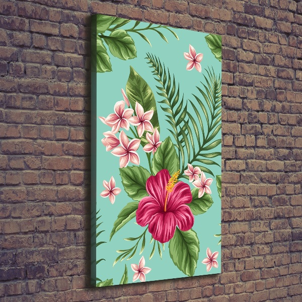 Wandbild vertikales Hawaiianische Blumen
