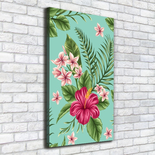 Wandbild vertikales Hawaiianische Blumen