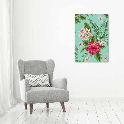 Wandbild vertikales Hawaiianische Blumen