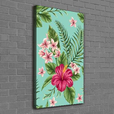 Wandbild vertikales Hawaiianische Blumen