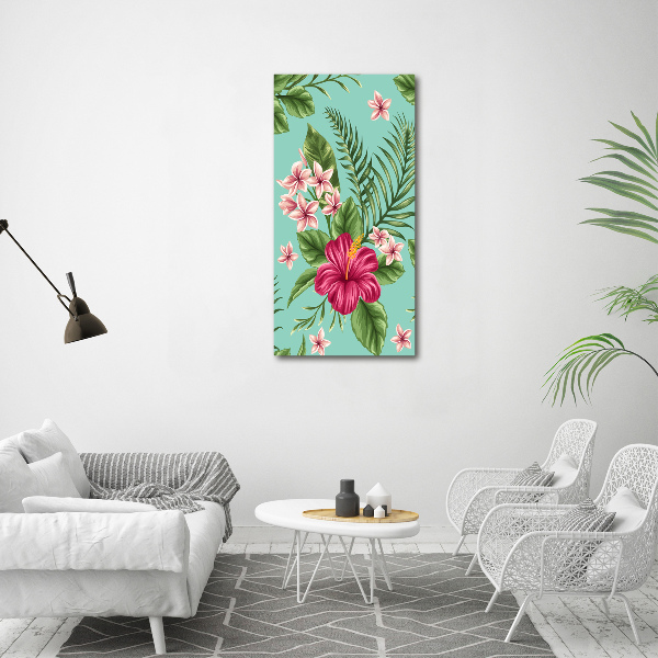 Wandbild vertikales Hawaiianische Blumen